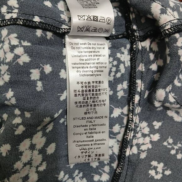 Elisabetta franchi abito Donna womens medium floral mini black cream blossoms - Picture 10 of 10